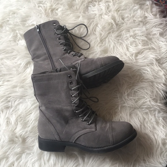 JustFab Shoes - JustFab Grey Boots